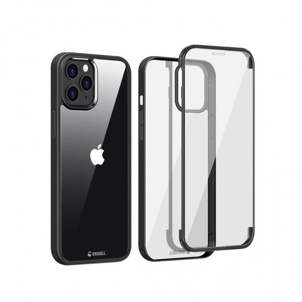 Krusell iPhone 12/iPhone 12 Pro -suojakuori 360 Protection Case, musta