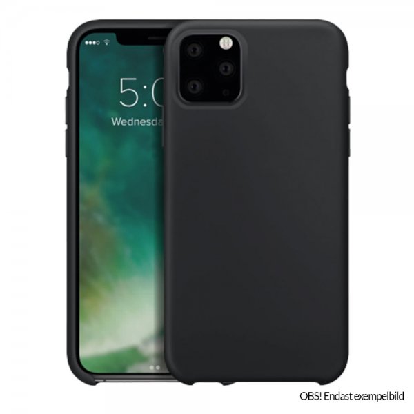 Xqisit iPhone 12 Mini Silikonikuori, musta