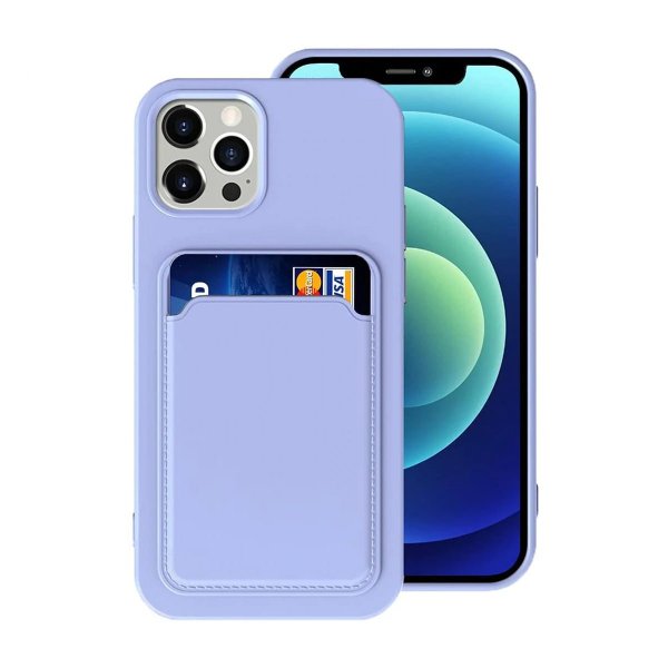 iPhone 12/iPhone 12 Pro Kuoret Korttipidike Violetti