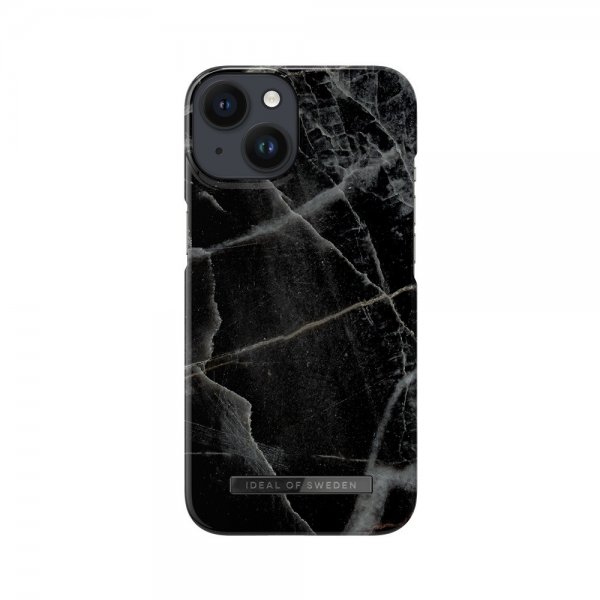 Ideal of Sweden iPhone 13/14/15/16e/17e Kuori Fashion Case MagSafe Black Thunder Marble