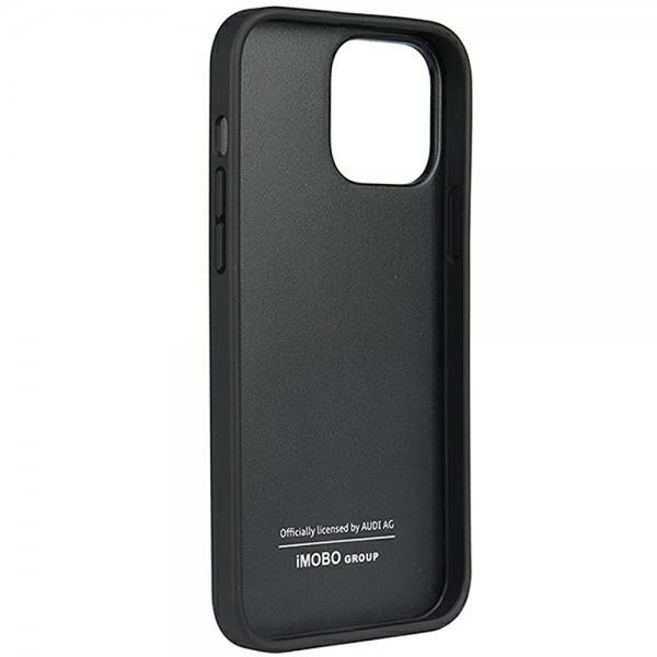 Audi iPhone 13/iPhone 13 Pro -suojakotelo, aitoa nahkaa, musta