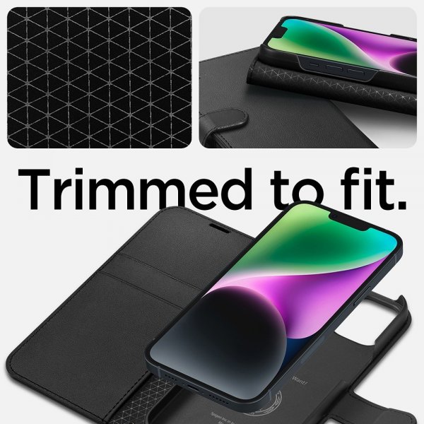 Spigen iPhone 13/iPhone 14 Kotelo Wallet S Musta
