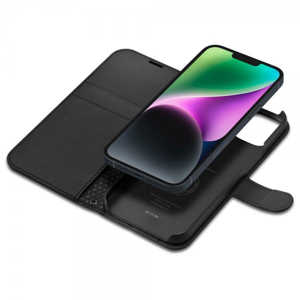 Spigen iPhone 13/iPhone 14 Kotelo Wallet S Musta