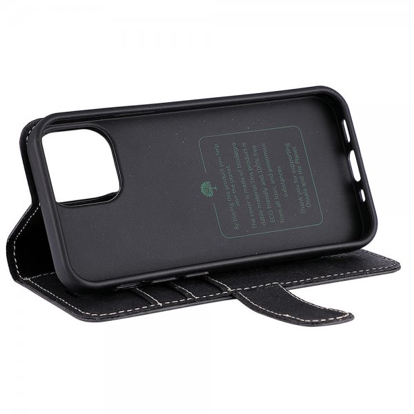 Onsala iPhone 13 Mini -suojakotelo ECO Wallet, musta