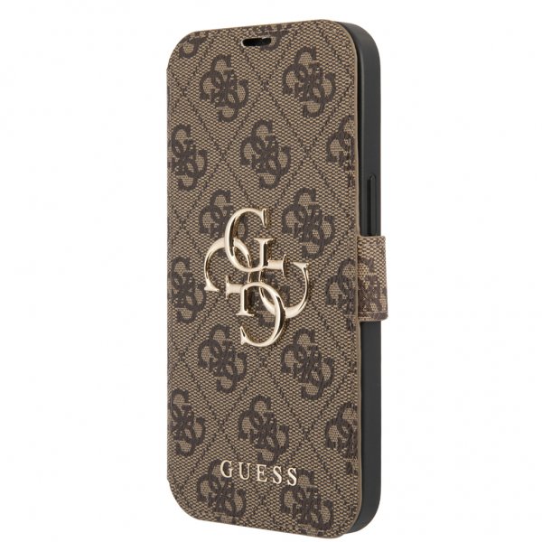 Guess iPhone 13 Mini Suojakuori Metallilogo Ruskea