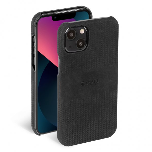 Krusell iPhone 13 Mini -kuori, nahka, musta