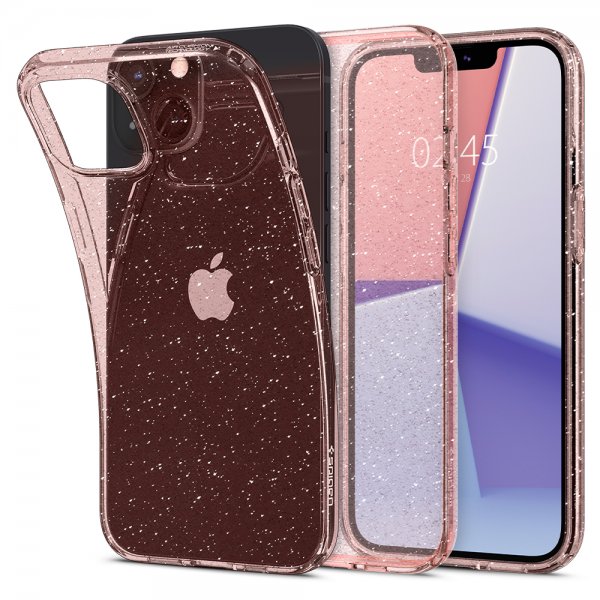 Spigen iPhone 13 Mini Suojakuori Liquid Crystal Glitter Rose Quartz