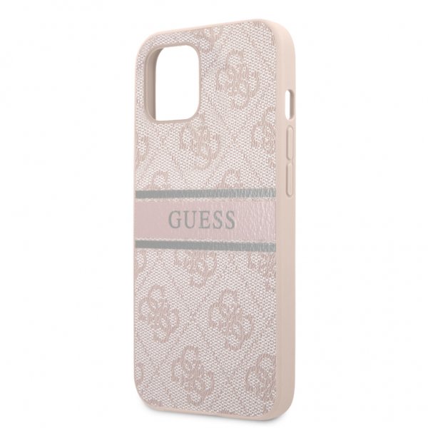 Guess iPhone 13 Mini Suojakuori Printed Stripe Pinkki