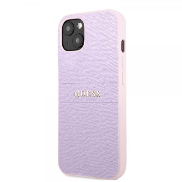 Guess iPhone 13 Mini Saffiano Metal Logo Violetti Kuori