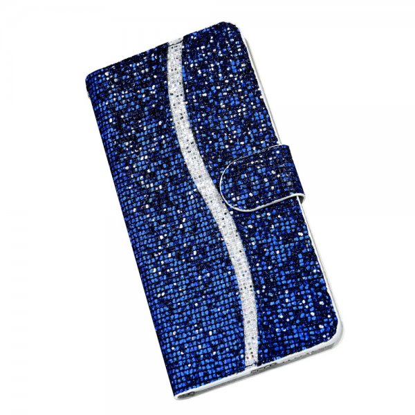iPhone 13 Pro -suojakuori Glitter Stripe Sininen