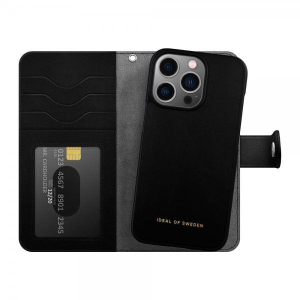 Ideal of Sweden iPhone 13 Pro Max -kotelo, Magnet Wallet+, musta
