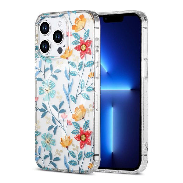iPhone 13 Pro Max Kuori Kukkakuvio MagSafe Oksat