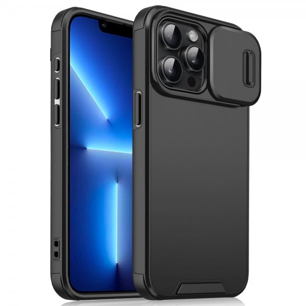 iPhone 13 Pro Max -kuori Camera Slide, musta