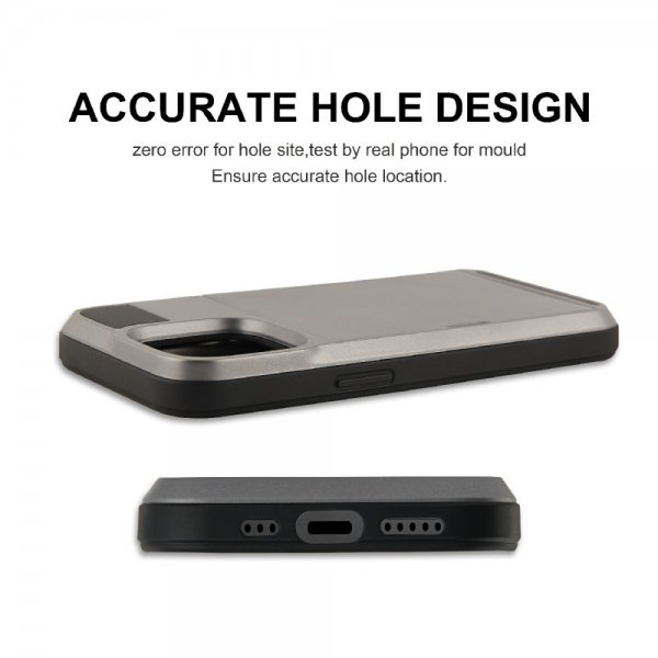 iPhone 13 Pro Max Kotelo Card Slide Musta