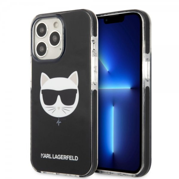 Karl Lagerfeld iPhone 13 Pro Max Suojakuori Choupette Musta