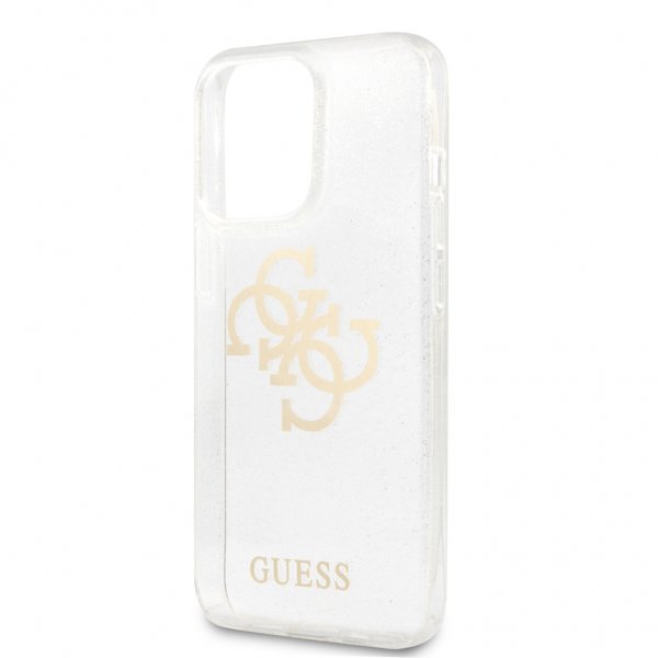 Guess iPhone 13 Pro Max Suojakuori Full Glitter Läpinäkyvä