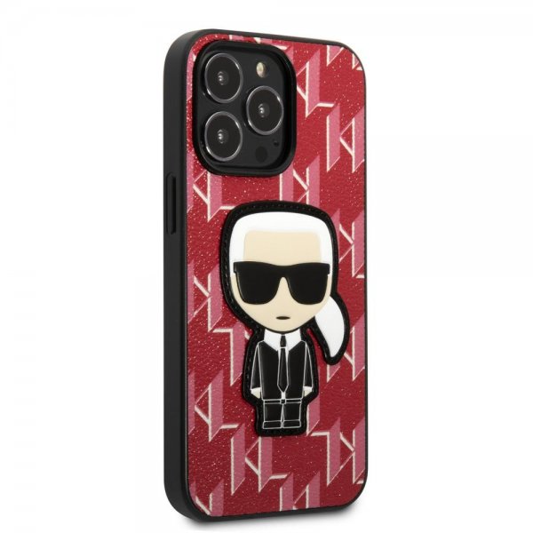 Karl Lagerfeld iPhone 13 Pro Max -kuori Monogram Iconic Patch Punainen