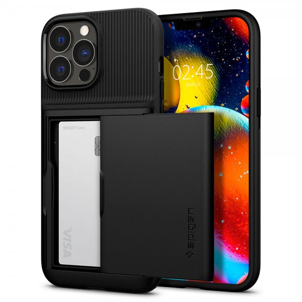 Spigen iPhone 13 Pro Max Suojakuori Slim Armor CS Musta