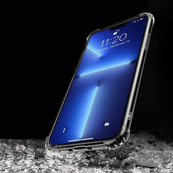 Rvelon iPhone 13 Pro Max Iskunkestävä Läpinäkyvä Kuori