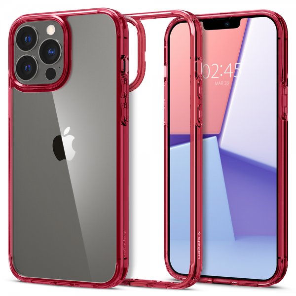 Spigen iPhone 13 Pro Max -suojakuori, Ultra Hybrid, Red Crystal