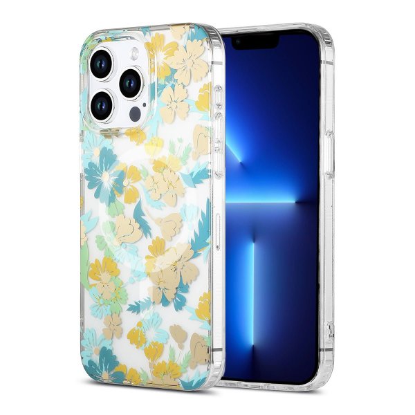 iPhone 13 Pro Kuori Kukka MagSafe Turkoosi