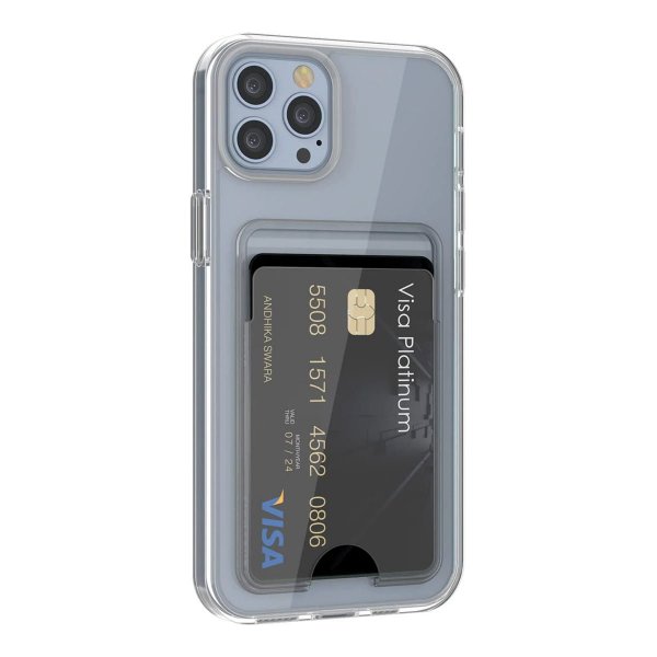 Rvelon iPhone 13 Pro Läpinäkyvä kuori korttipidikkeellä