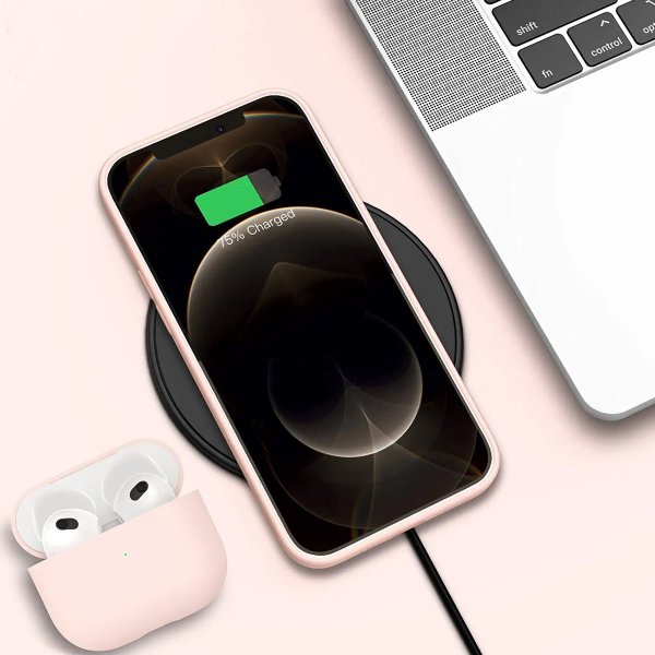 Rvelon iPhone 13 Pro -silikonikotelo, hiekanvärinen ruusukulta