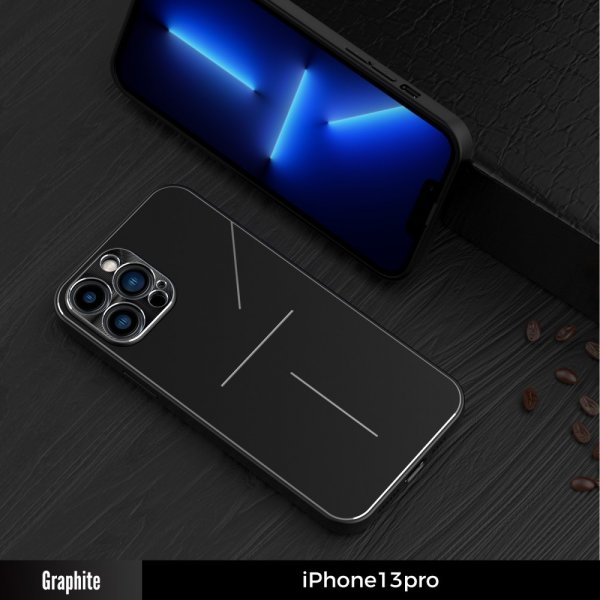 R-JUST iPhone 13 Pro Alumiinikuori Musta