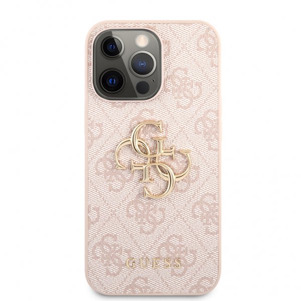 Guess iPhone 13 Pro Big Logo -kuori, vaaleanpunainen