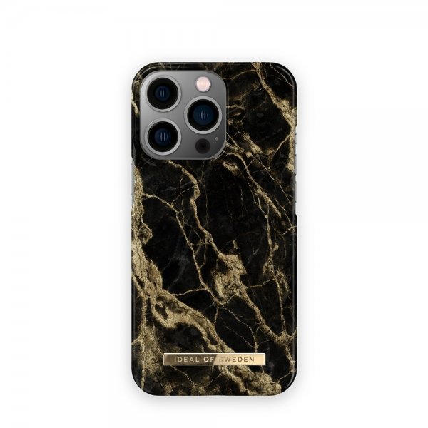 Ideal of Sweden iPhone 13 Pro Fashion Case Golden Smoke Marble