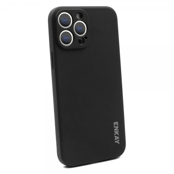 Enkay iPhone 13 Pro Silikonikuori Musta