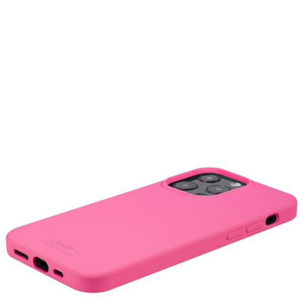holdit iPhone 13 Pro silikonikuori, kirkkaan pinkki