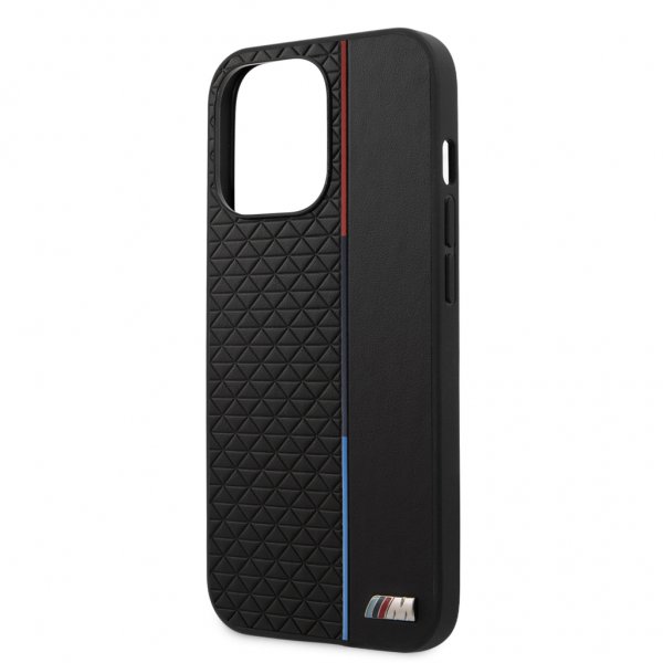 BMW iPhone 13 Pro Suojakuori Triangle Pattern Musta