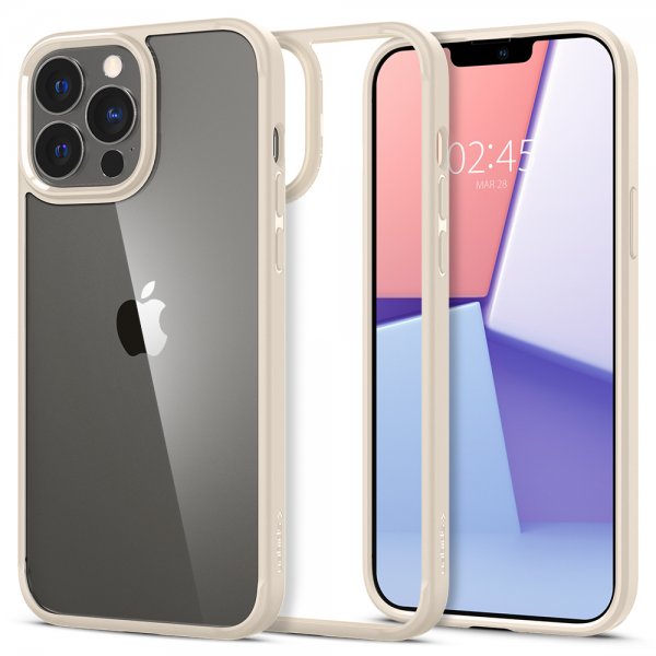 Spigen iPhone 13 Pro -suojakuori Ultra Hybrid Sand Beige
