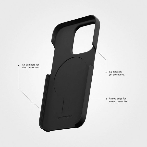 agood company iPhone 13 Pro Kuori Kasvipohjainen Charcoal Black