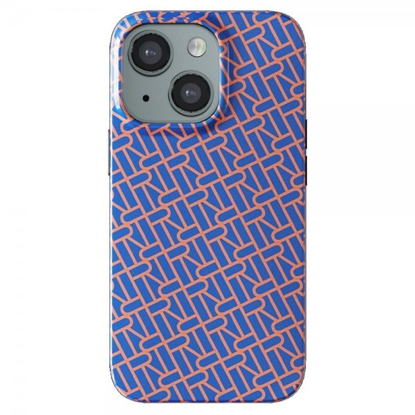 Richmond & Finch iPhone 13 -kuori, Blue Apricot RF Logo