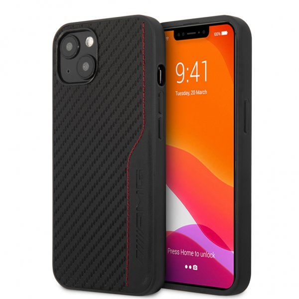 AMG iPhone 13 Carbon Effect Stitching Musta kuori