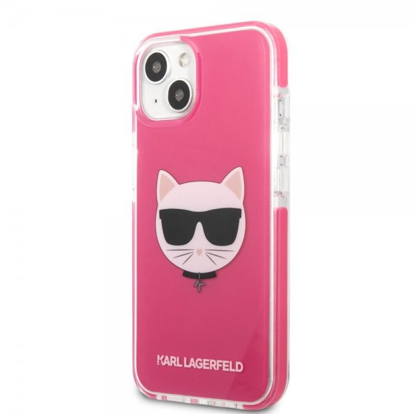 Karl Lagerfeld iPhone 13/14/15 Kuori Choupette Fuchsia