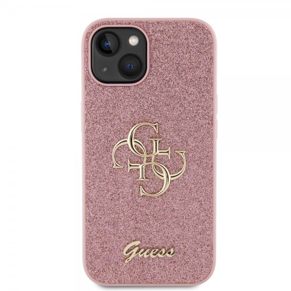 Guess iPhone 13 Kuori Fixed Glitter Ruusukulta