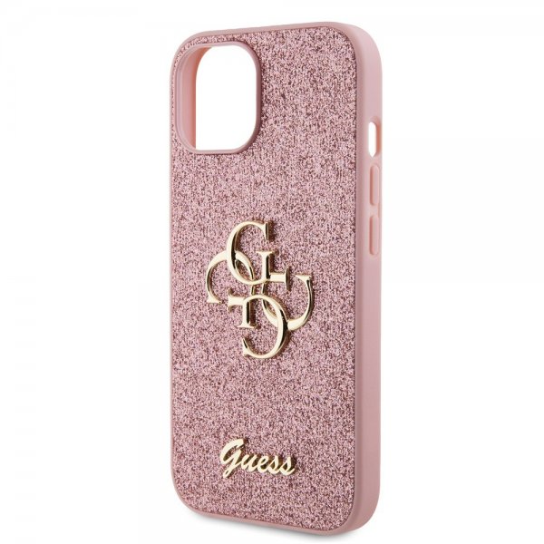 Guess iPhone 13 Kuori Fixed Glitter Ruusukulta