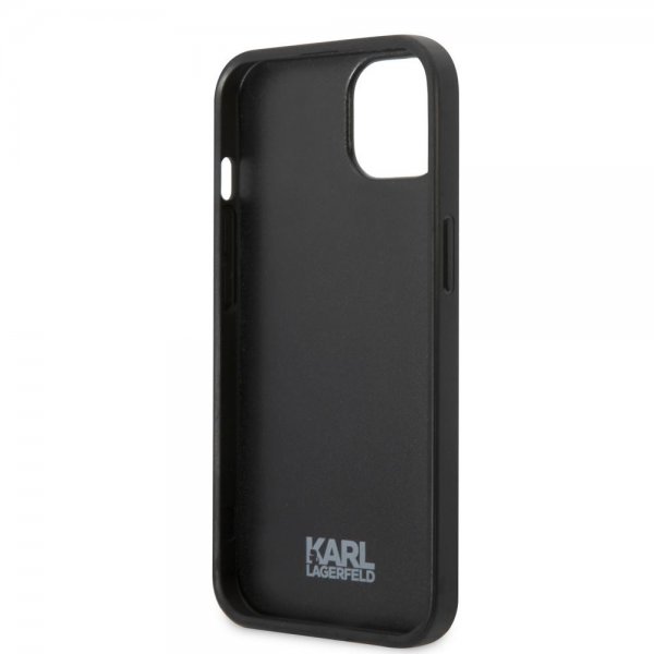 Karl Lagerfeld iPhone 13 Kuori Flower Monogram Iconic Patch Harmaa