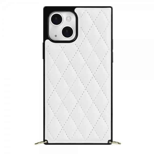 iPhone 13 Suojakuori Square hihnalla Valkoinen