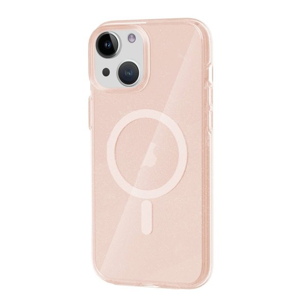 iPhone 13/iPhone 14 Kuori Glitter MagSafe Kulta