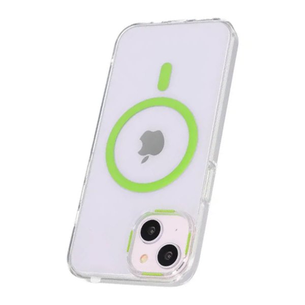 iPhone 13/iPhone 14 Kotelo TPU MagSafe Vihreä