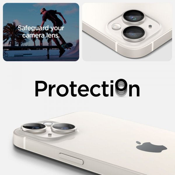 Spigen iPhone 14/iPhone 14 Plus Kameransuoja GLAS.tR EZ Fit Optik Pro Starlight 2-pack