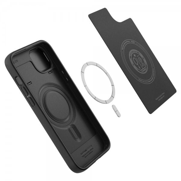 Spigen iPhone 14 Plus -suojakuori Optik Armor MagFit Musta