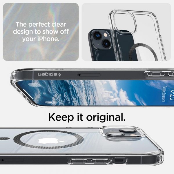 Spigen iPhone 14 Plus -suojakuori Ultra Hybrid MagFit Carbon Fiber