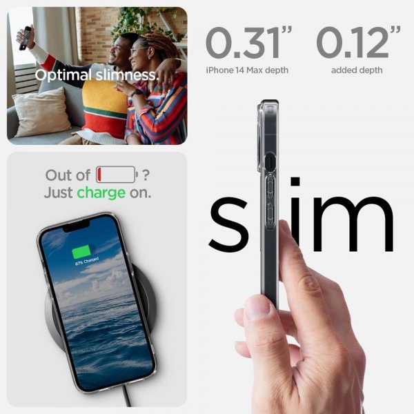 Spigen iPhone 14 Plus -suojakuori Ultra Hybrid MagFit, valkoinen