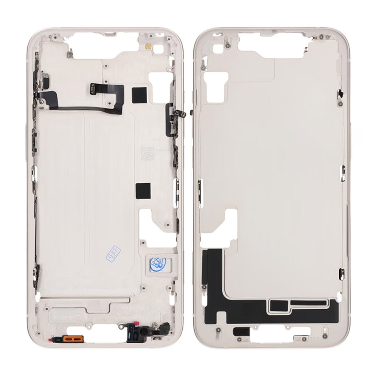 iPhone 14 - OEM-keskikehys pienten osien kanssa - Valkoinen