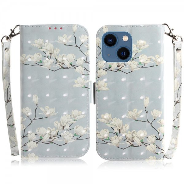 iPhone 14 Plus -kuori, jossa magnolia-aihe